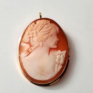 ‘Eternal Grace’ Convertible / 14K Gold Cameo Pendant Converts Brooch / Pin
